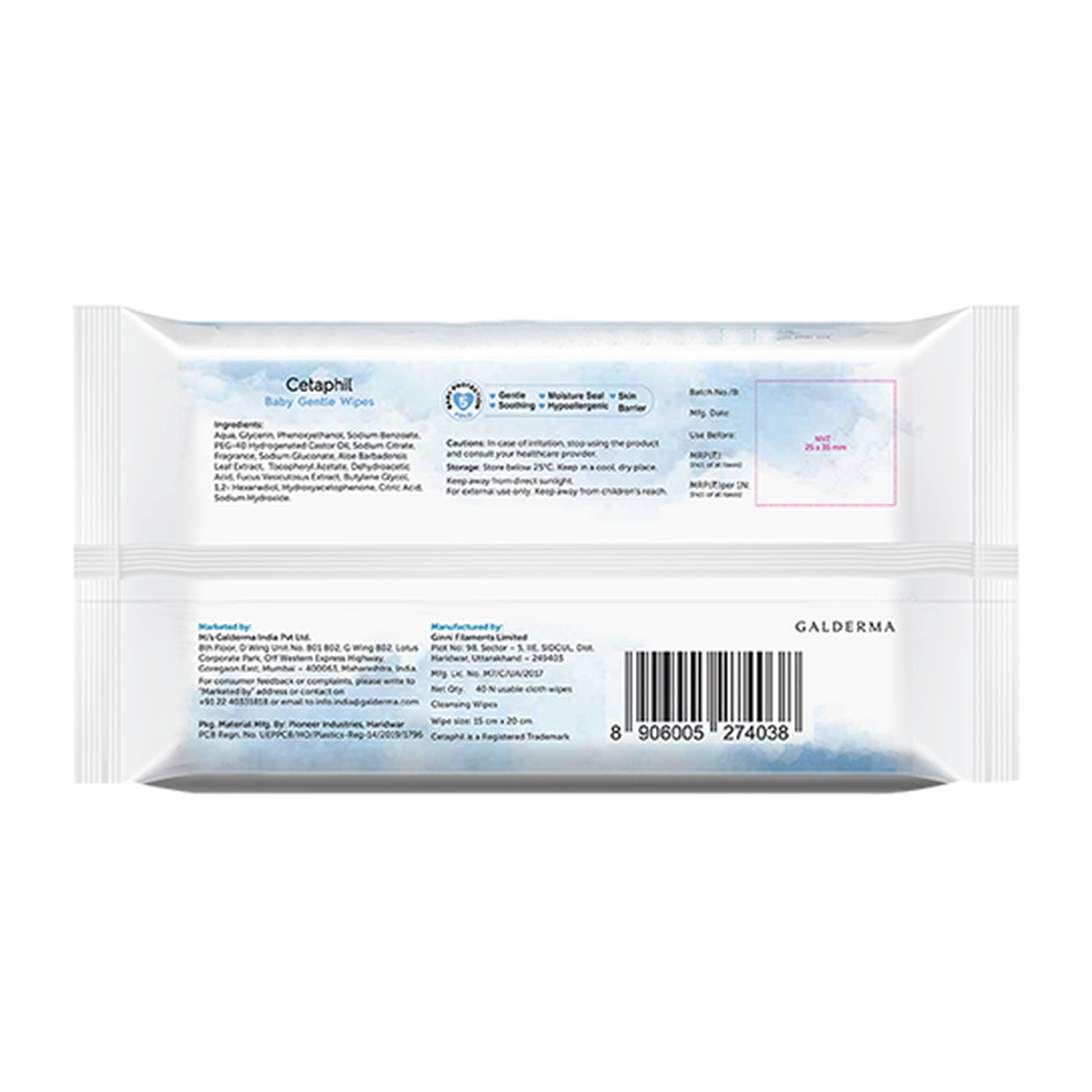 Cetaphil Baby Gentle Wipes - 80s